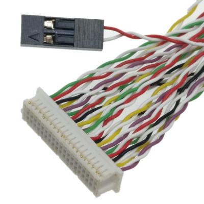 China Universal LVDS EDP Cable DF20 1.0MM Pitch 40P To 2P Dupont 2.54MM LCD for sale