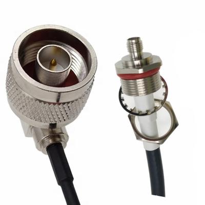 China El varón a las asambleas de cable de la coleta IP67 impermeabiliza el cable SMA del RF con el tabique hermético posterior en venta
