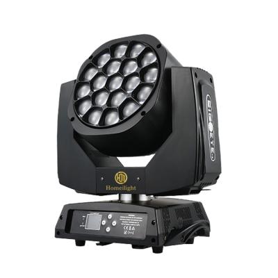 China Disco 19*15W Bee Eye 4 In 1 RGBW Stage Light LED Moving Head Light Club Luces DJ Moving Wash Lights for sale