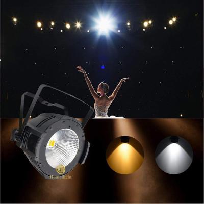 China 100W Caliente Blanco Frío DMX Aluminio Casilla Luces de escenario Teatro Zoom 2in1 COB LED Par luz en venta