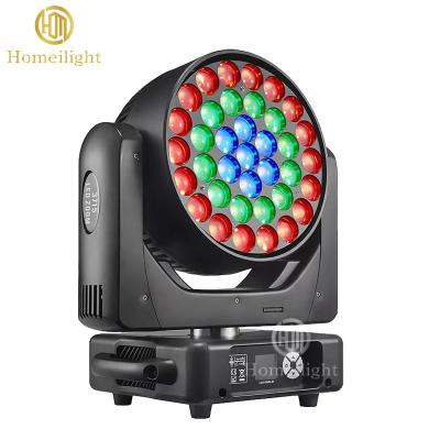 China Homei gran evento muestra 37pcs 15w RGBW 4in1 LED zoom efecto de luz del haz de lavado DMX512 LED cabeza móvil en venta