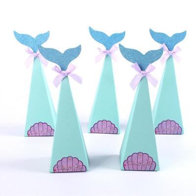 China New Materials Mermaid Party Wedding Box Recycled Chocolate Packaging Paper Box for sale
