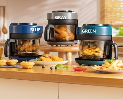 China Household Multifunctional Electric Automatic Touch Screen Household Air Fryer Electric Deep Fryer for sale