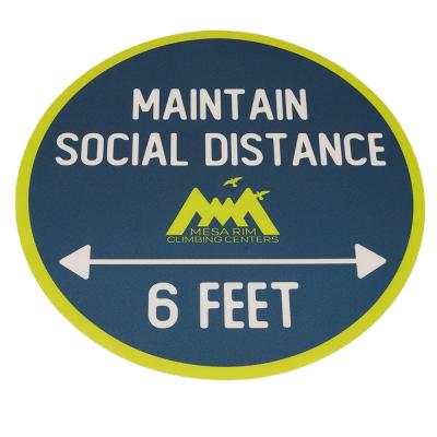China Waterproof Custom Floor Marking Anti-Slip Tape Keep Your Distance 6ft Sign Floor Sticker Wooden Floor Stickers for sale