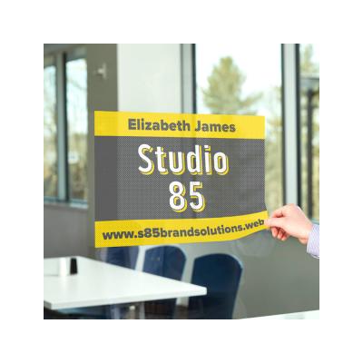 China Professional Rainbow Prospect Factory Price Eco-friendly Perspective Mesh Vinyl Led Glass Film PVC Stickers for sale