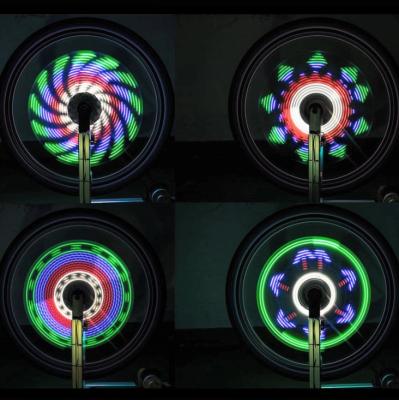 China Rechargeable Via USB Bicycle LED Hub Light Spoke Decoration Wheel Night Warning Light Bicycle Riding Accessories for sale