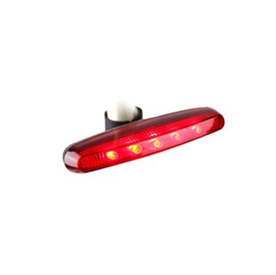 China RTS Wholesale 5 LED Bicycle Safety Tail Light Bicycle Helmet Light Plastic Bicycle Rear Lights for sale