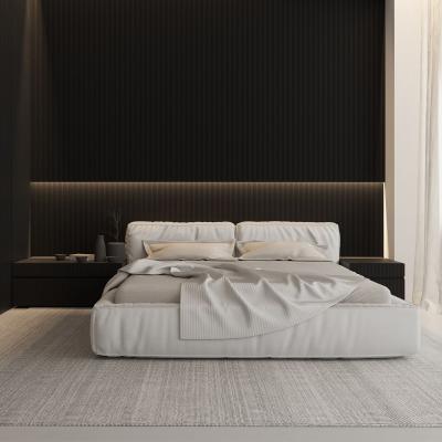 China Adjustable High Quality Japanese Tatami Bed White Leather (Other) Comfortable Floor Upholstered Beds for sale