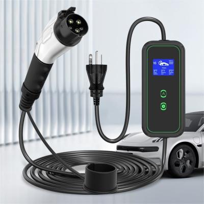 Китай 7.4 КВт переменного тока Выход Домашняя EV зарядная станция портативная NEMA 14-50P Стыковка 3 * 6 мм Sup2 0,75 мм Sup2 кабель продается