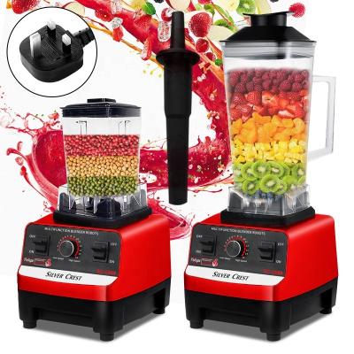 China 2022 Silver Multifunction Hot Selling Peak Power 4500W 220V Heavy Duty High Speed Commercial Kitchen Juicer Blender Electric Blender for sale