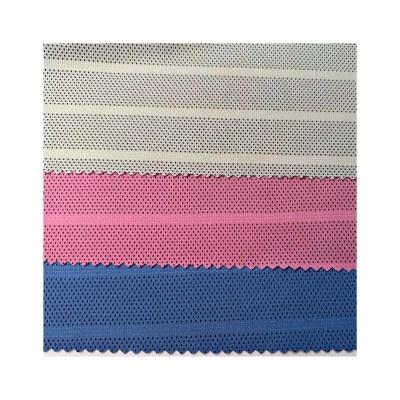 China Breathable Stripe And Dot Pattern Mesh Fabric 95% Polyester 5%Spandex 135GSM For Lining And Garment for sale