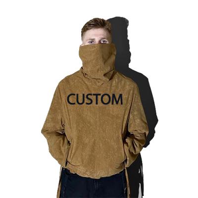 China Custom Logo Men's Long Sleeve Full Face Ski Masked Mask Hoodie Anti-Wrinkle 2021 Anti-Wrinkle Fashion Sweatshirt Neck Hoodies for sale
