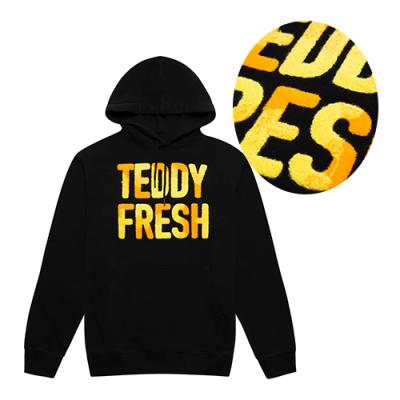 China New Fashion Anti-Wrinkle Quality Autumn Winter Logo Chenille 400 Gsm Custom Anti-Wrinkle Sweatshirt Pocket Men's Unisex Cotton Embroidered Hoodies for sale