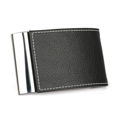 China Portable Wholesale Personalized Custom Metal and Leather Name Card Case for Business Cards for sale