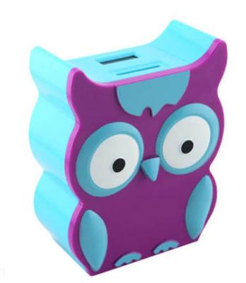 China Custom Gift Amazon Hot Selling Owl Shaped Plastic Digital Piggy Bank For Children's Gift for sale