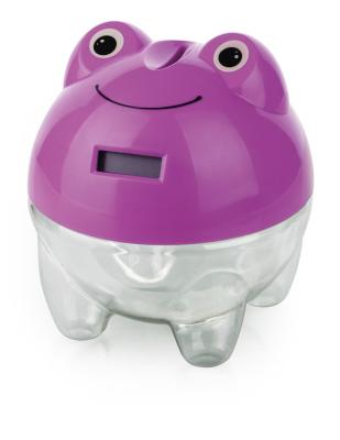 China Custom Gift Kids Educational Transparent Pig Shaped Bank For Counting Money Plastic Coins Passed CE RoHS for sale