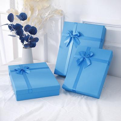 China Factory direct sale indoor blue bowknot box customize different sizes and logo for sale