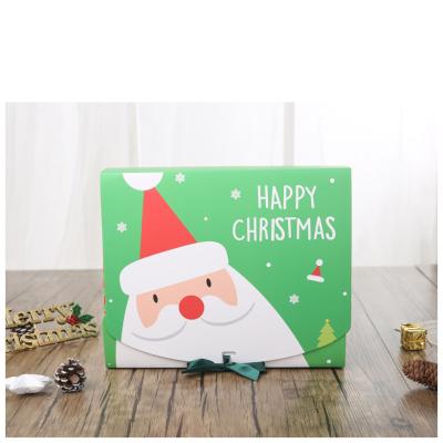 China Gift & Folding Wholesale Gift Box Craft Christmas Red And Green Cardboard for sale