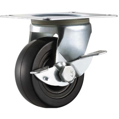 China swivel & 3 Inch SS 2 Rigid Rubber Small Furniture Caster Wheels Swivel for sale
