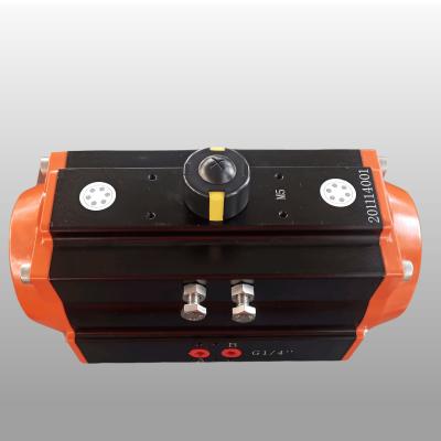 China Hard Anodized Aluminum Rack And Pinion Pneumatic Actuator Rotary Valve Actuator for sale