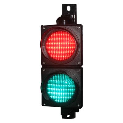 China Dustproof& 1pcs Orsam LED Waterproof High Flow Traffic Lights Light with 2 Aspect 100mm Traffic Lights for sale
