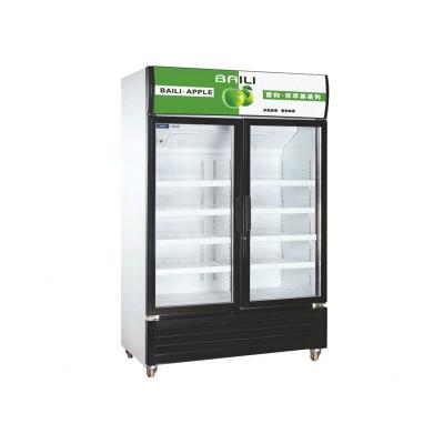 China Durable Using Beverage Display Fridge Vertical Glass Door Air-Cooled Convenient Cleaning for sale