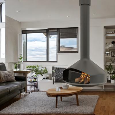 China Tipo de encendido manual chimenea colgante de pared forma redonda personalizada en venta