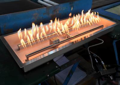 China Silver Linear Trough Gas Fire Pit Insert 65000 BTU Fire Pit Burner Plate for sale