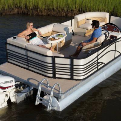 China 2023new aluminum SHAPE aluminum boat electric pontoon boat for sale CCS CE certificates for Europe customers for sale