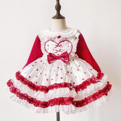 China New Design Breathable Original Lolita Style Red And White Girls Sweethearts Dress for sale