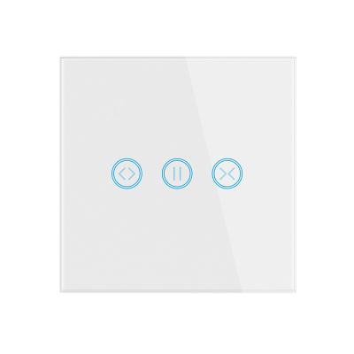 China Life Smart Voice Control Curtain Touch Smart Wifi Mobile Curtain Switch Work With Google Home Alexa Wifi Support DS151 for sale