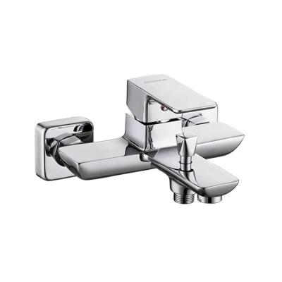 China Design Free Modern Slide Bar Chrome Hot and Cold Water Shower Mixer Tap Brass Wall Mounted Bath Faucet Mixer for sale