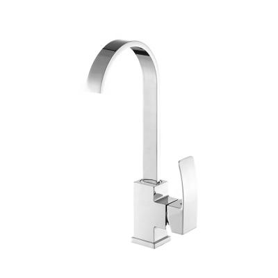 China Contemporary Factory Supplier Brass Single Hole Kitchen Faucet Goose Neck Faucet Kitchen Sink Faucet for sale