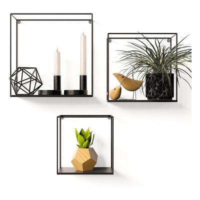 China Rustic Floating Wall Hanging Shelves Wall Mounted Shelf For Home for sale