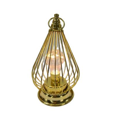 China Morden Gold Plated Decorative Removable Candle Holder Gold Plated Embedded Glass Nordic Lantern,Christmas Decoration for sale