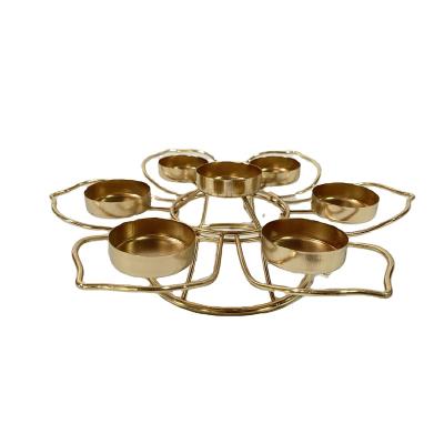 China Morden Factory Customize Candlestick Decoration Rotating Rotating Candle Holder Metal Craft Rotating Candlestick for sale