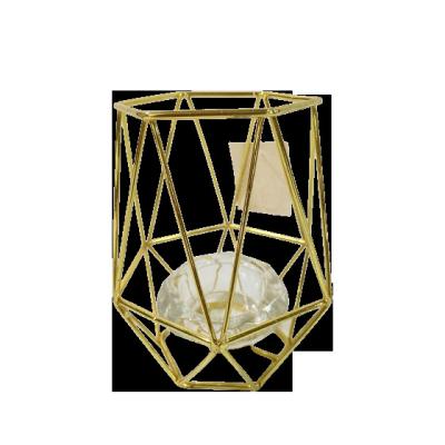China Nordic Minimalist Gold Luminous Luxury Dinner Simplicity Wedding Metal Romantic Candle Glow Candle Holders For Home Decoration for sale