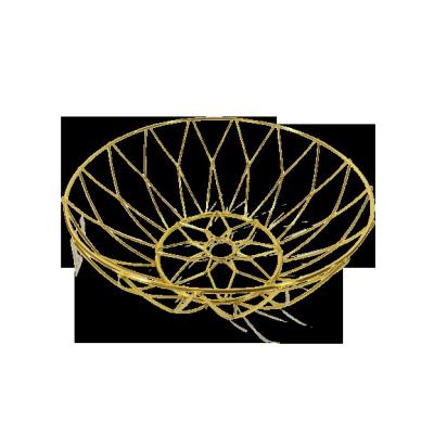China Modern Morden Iron Storage Food Fruit Storage Basket Rolls Decorative Home Wedding Party for sale
