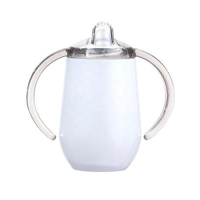 China 304 stainless steel double wall sublimation white child sustainable high quality insulated sippy cups for sale