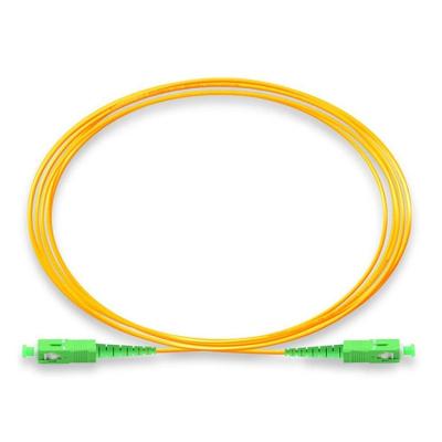China PVC/LSZH SC/APC To SC/APC Single Mode Simplex 2.0mm FiberJumper Fiber Optic Patch Tie PVC 3mtr for sale