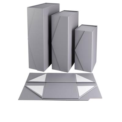 China Recycled Materials Customize Silver Gray Gift Box Magnetic, Hot Sales Colorful Gift Boxes Magnetic, Swirl Closure Luxury Gift Boxes With Magnetic Lid for sale