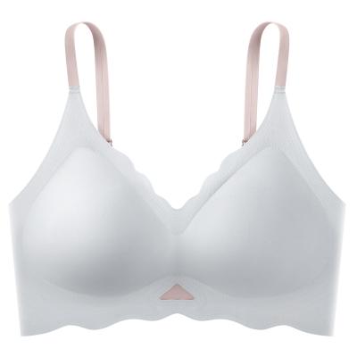 China New Ice Girl Sleep Comfort Fashion High Quality Soft Super Seamless Silk One-Piece Seamless Bra GN Seamless Bra for sale