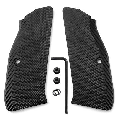 China Wooden custom Tactics High Polished anti skid sheet cz - 75 Grips CNC Material 2Pieces for sale