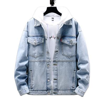 China 2021 Custom boys long breathable denim jacket for outdoor men plus size men jackets and coats lattice for sale
