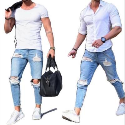 China 2021 breathable men's loose jeans casual personality joker jeans European and American fashion for sale