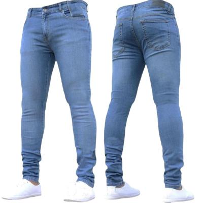 China Breathable Man Fashion Skinny Stretch Jeans Slim Fit Casual Denim Pants Man Business Classic Color Cowboy Pants Men Sheer Pants S-3XL for sale
