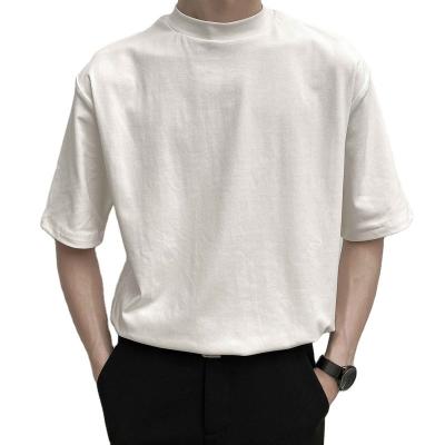 China Anti-wrinkle men's T-shirt sports wear fitness gym clothing cotton tops custom logo men's blank T-shirts for sale