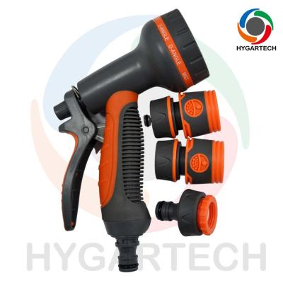 China Garden 8 Function Spray Nozzle with Click Quick Connect Coupling and Hose Connector ,Gardening and Horticulture for sale