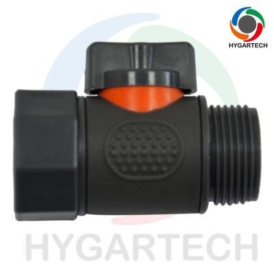 China Plastic Garden Ball Valve BSP Male X Female Threaded End 3/4'' Connector For Gardening And Car Washing Use for sale