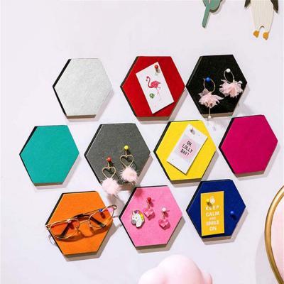 China Handmade Wall Stickers Self Adhesive Decoration Wall Felt Board Sticker Felt Pin Board for sale